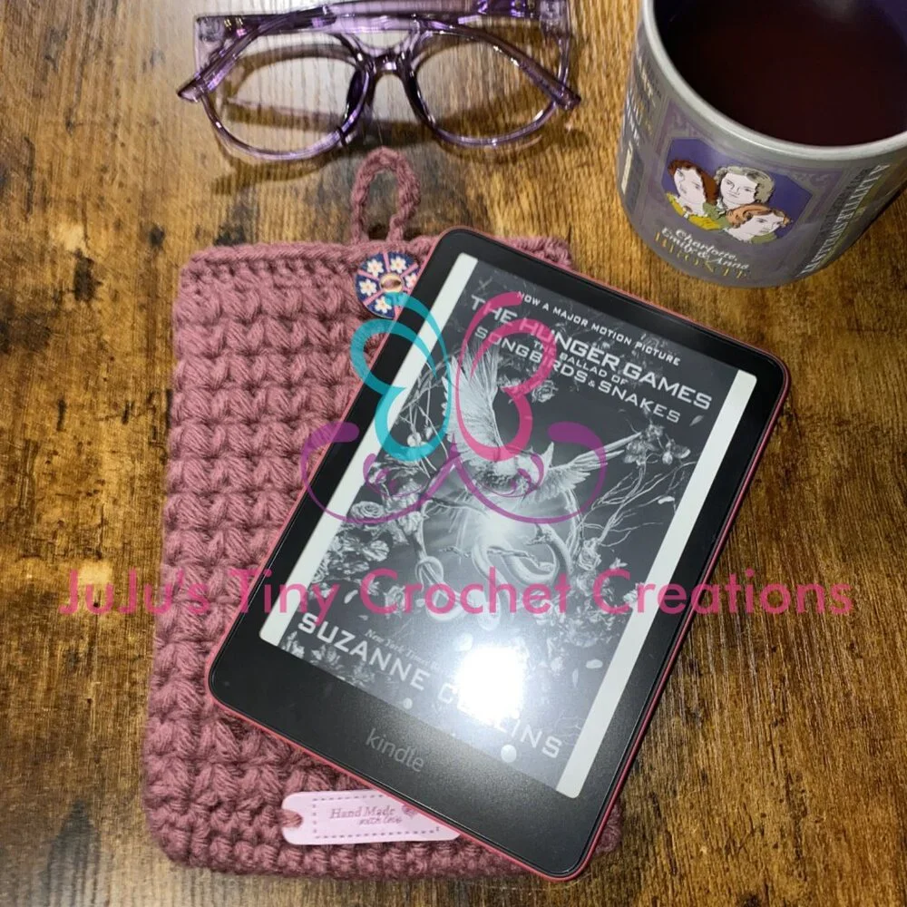 Handmade Crocheted Cover for Kindle Paperwhite E-Reader - Gift for Book Lovers